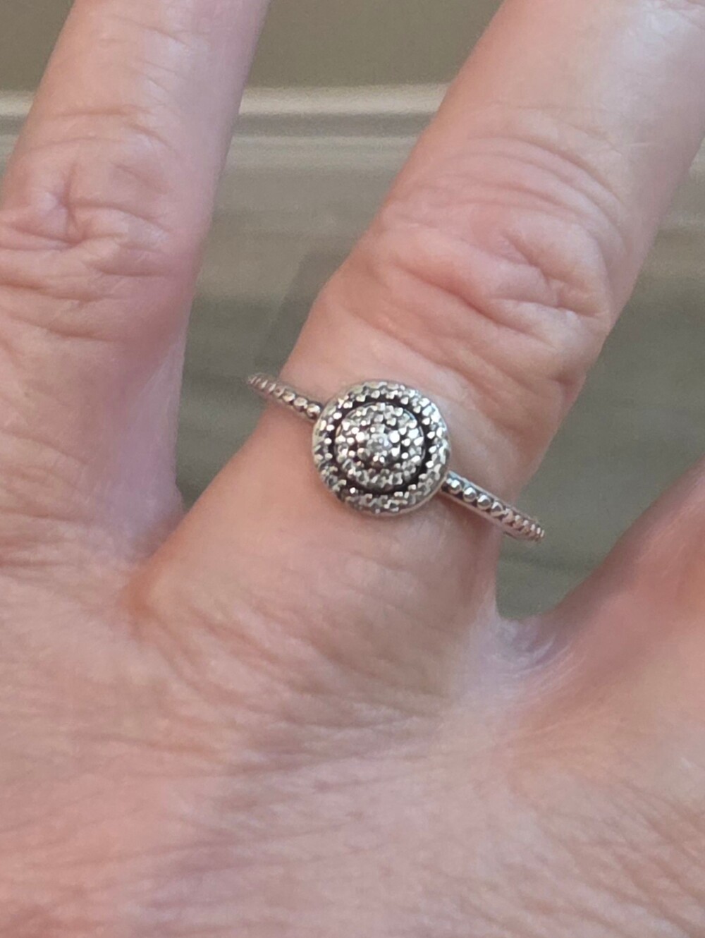 PANDORA RADIANT ELEGANCE 925 ALE LADIES RING SIZE 7.5